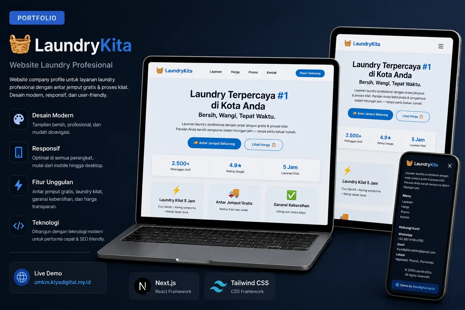 Laundry Kita - Demo Web - Screenshot 1